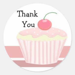 Süßes Cupcake Danke Runder Aufkleber