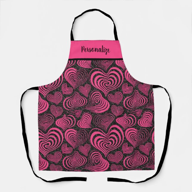 Süßes Cupcake-Dessert-Muster Damen Kochen Schürze (Vorderseite)