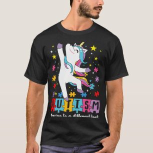 Süßes Dabbing-Einhorn Autismus Tanzt Zu Einem Ande T-Shirt