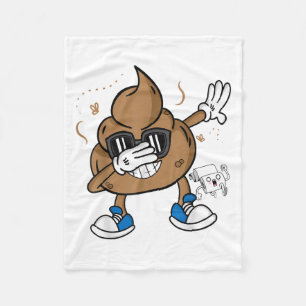 Süßes Dabbing-Kot-Shirt - Lustiges Emoticon Ich ha Fleecedecke