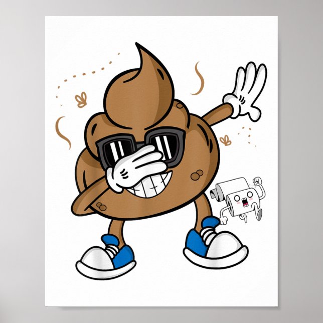 Süßes Dabbing-Kot-Shirt - Lustiges Emoticon Ich Ha Poster (Vorne)
