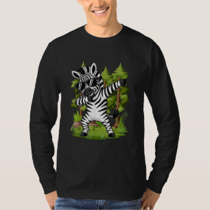 Süßes Dabbing-Zebra Lustiger Zebra-Tanz Tier T-Shirt