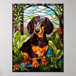 Süßes Dachshund-Porträt Poster