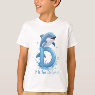 Süßes Delfin-Kinder-T-Shirt | D steht für Delfin A T-Shirt