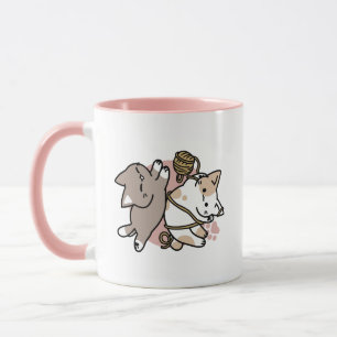Süßes Design mit spielenden Katzen – Lustige Pfote Tasse