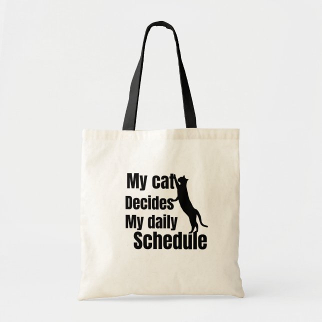 Süßes Design mit stehender Katze Tragetasche (Vorne)