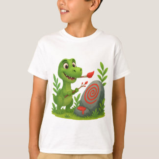 Süßes Dino-Künstler-T-Shirt T-Shirt