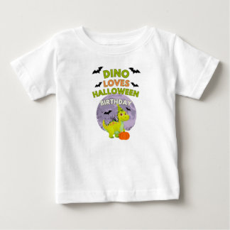 Süßes Dino liebt Halloween-Geburtstags-T-Shirt Baby T-shirt