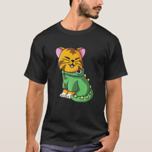 Süßes Dinosaurier-Katzen-Kostüm Mädchen Junge Kind T-Shirt