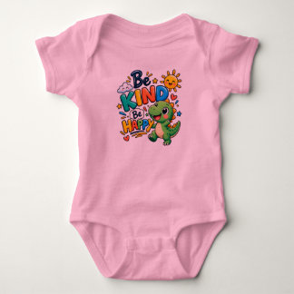 Süßes Dinosaurier-Motiv T-Shirt für Kinder: Sei fr Baby Strampler