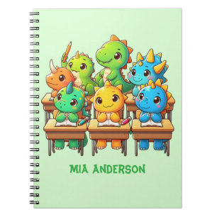 Süßes Dinosaurier-Spiraljournal Notizblock