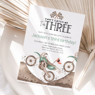 Süßes Dirt Bike 3. Geburtstag -Kann mich nicht fan Einladung