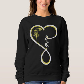 Süßes Disc Golf Ich liebe Disc Golf Gelb Sweatshirt