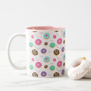 Süßes Donut-Bäckerei-Tasse Zweifarbige Tasse
