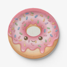 Süßes Donut-Design Hanukkah-Party-Papierteller
