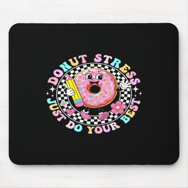Süßes Donut mit Bleistift Spaß Zurück zur Schule Mousepad (Vorne)