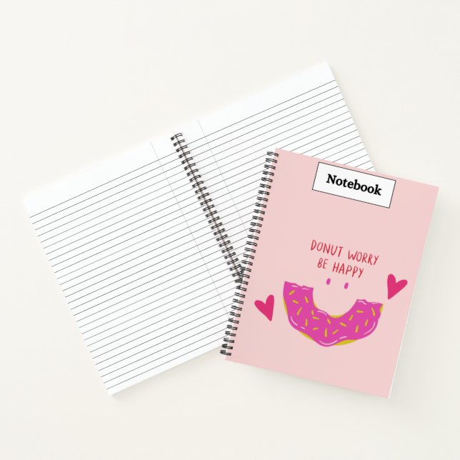 Süßes Donut Notizbuch Rosa liniertes Journal (Innenseite)