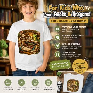 Süßes Drachen-Buchliebhaber-Kinder-T-Shirt Fanta Tri-Blend Shirt