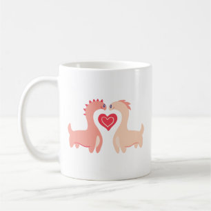 Süßes Drachen-Design für Paare Kaffeetasse