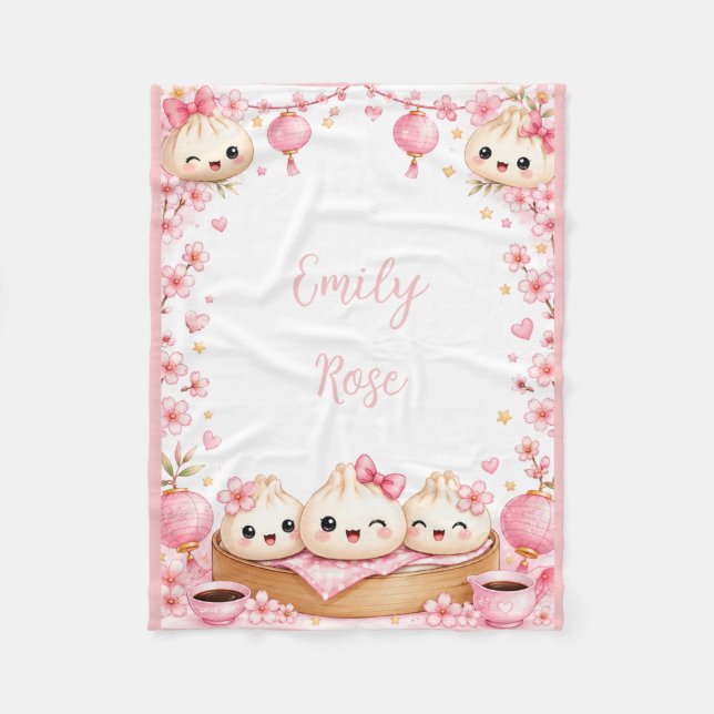 Süßes-Dümpelchen-Mädchen-Baby-Party-Geschenk Fleecedecke (Vorderseite)