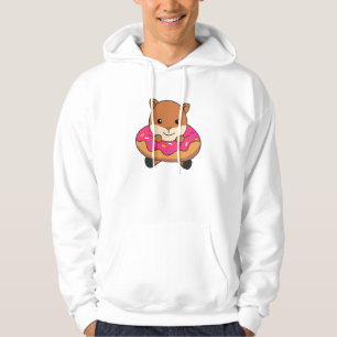 Süßes Eichhörnchen Funny Animes in Donut Pink Hoodie
