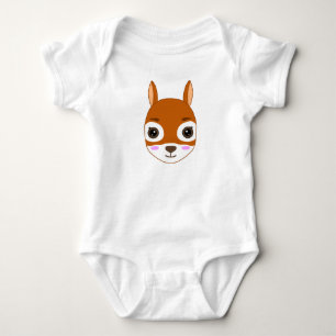 Süßes Eichhörnchen Kawaii Design Baby Bodysuit Strampler
