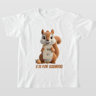 Süßes Eichhörnchen-Kinder-T-Shirt S steht für Ei T-Shirt