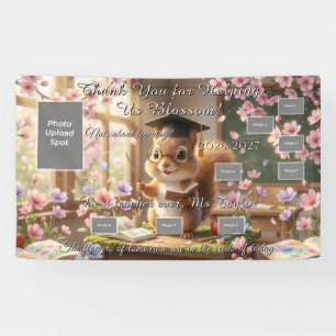 Süßes Eichhörnchen-Lehrer-Dankeschön-Foto-Banner Banner
