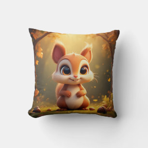 Süßes Eichhörnchen 🌰 Niedliches Waldtier-Dekor Kissen