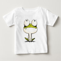 Süßes Ein-Zahn-Frosch-Baby-Shirt Cartoon-Frosch