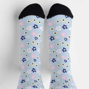 Süßes einfaches Blumenmuster Socken