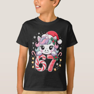 Süßes Einhorn 67 Weihnachts-Meme Six Seven Weihnac T-Shirt