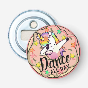 Süßes Einhorn Dab Tanz Rosa Glasierter Donut mit S Flaschenöffner