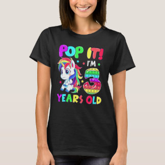 Süßes Einhorn Fidget Spielzeug Pop It Ich bin 3 Ki T-Shirt