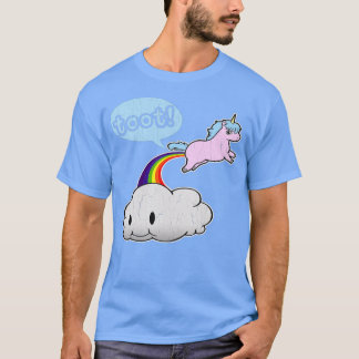 Süßes Einhorn-Furz Vintage-Distressed-Design T-Shirt