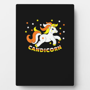Süßes Einhorn Halloween Candy Corn Lustig Fotoplatte
