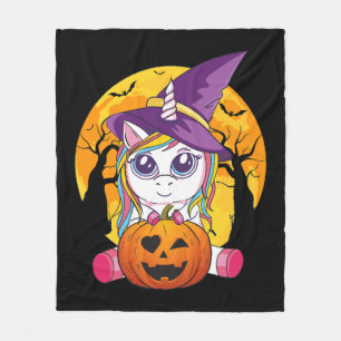 Süßes Einhorn Halloween Hexe Frauen Kleinkind Fleecedecke