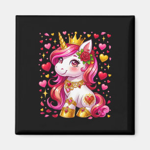 Süßes Einhorn Herz Valentinstag Mädchen Kinder Val Magnet