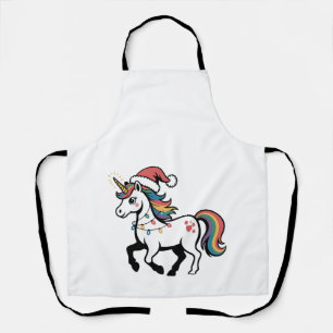 Süßes Einhorn Hirsch Rentier Weihnachtslichter Lus Schürze