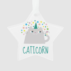 Süßes Einhorn-Katze Ornament