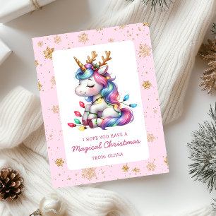 Süßes Einhorn Kinder Weihnachten