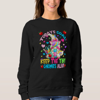 Süßes Einhorn-Lehrer-Gnom-Mama-Zitat für Frauen  L Sweatshirt