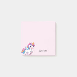 Süßes Einhorn Mädchen Trendiges Benutzerdefiniert Post-it Klebezettel