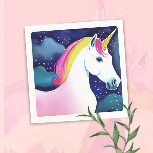 Süßes Einhorn Magische Sterne Mädchen Geburtstag Serviette