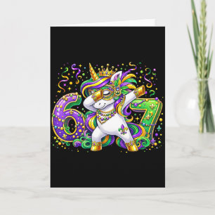 Süßes Einhorn Mardi Gras Maske Karneval für Mädche Karte