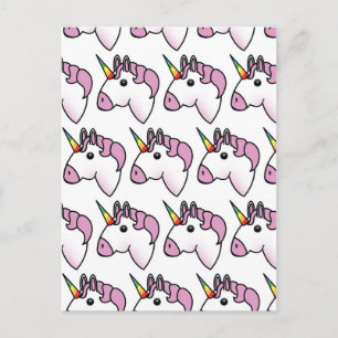 Süßes Einhorn-Muster Postkarte