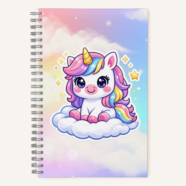 Süßes Einhorn Notizbuch (Vorderseite)