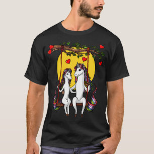 Süßes Einhorn-Paar T-Shirt