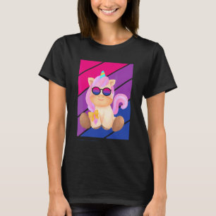 Süßes Einhorn Pride Bisexuellen-Flagge Lgbtq Stolz T-Shirt