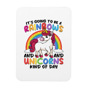 süßes Einhorn Regenbogen lustig Magnet